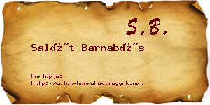 Salát Barnabás névjegykártya